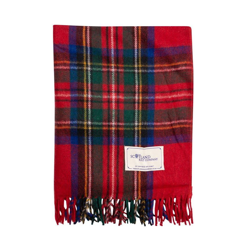Wool Tartan Lap Rug 29&#39;&#39; x 70&#39;&#39; - Royal Stewart