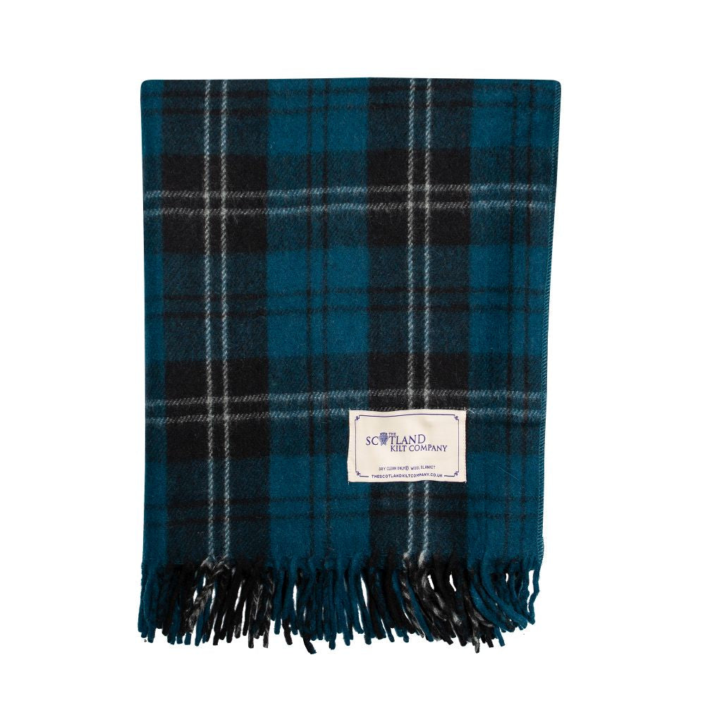 Wool Tartan Lap Rug 29&#39;&#39; x 70&#39;&#39; - Ramsay Blue