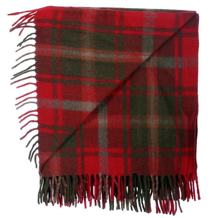 Wool Tartan Rug - Dark Maple