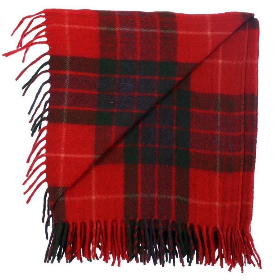 Wool Tartan Rug - Fraser Red