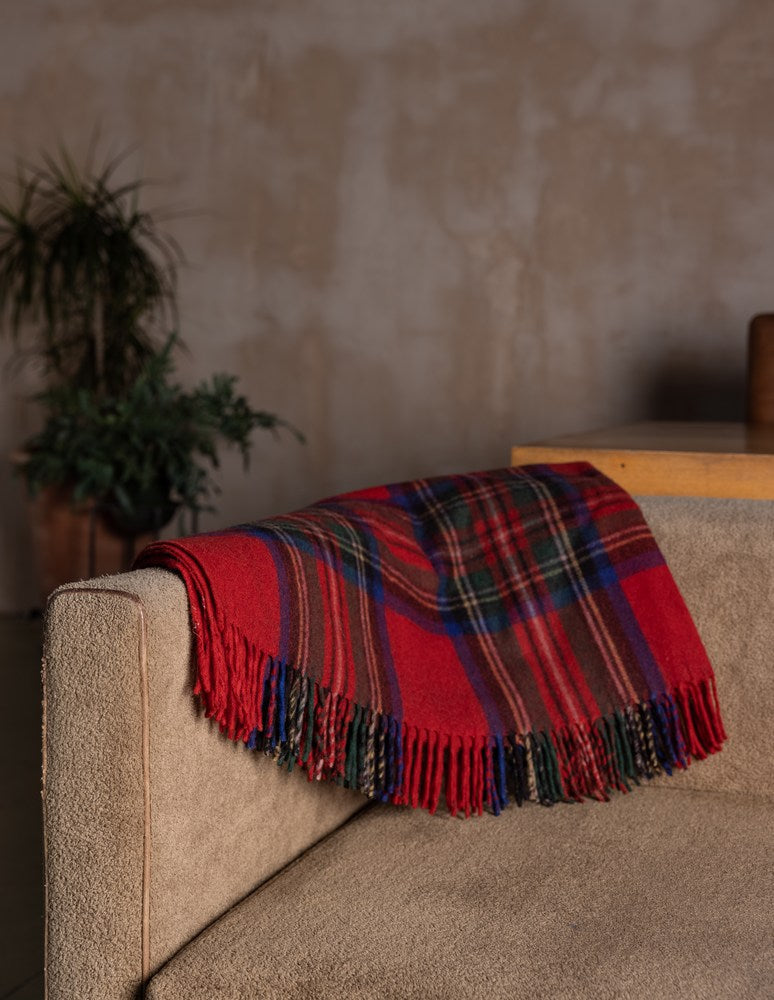 Wool Tartan Rug - Royal Stewart